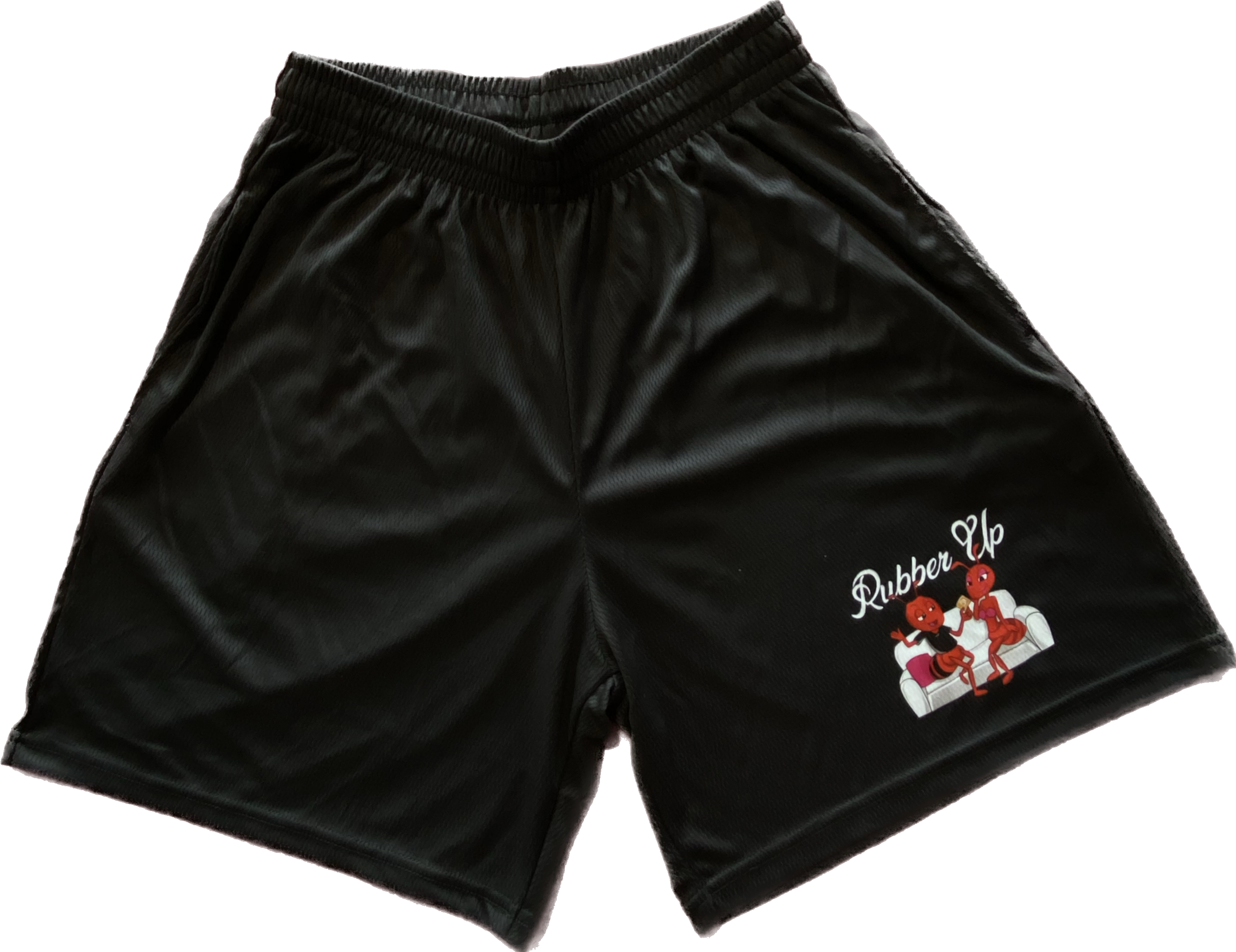 Black Rubber Up Pocketed Shorts – antstorm123