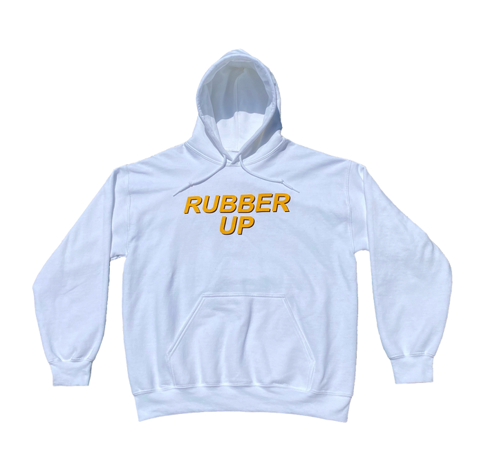 Rubber Up White Hoodie