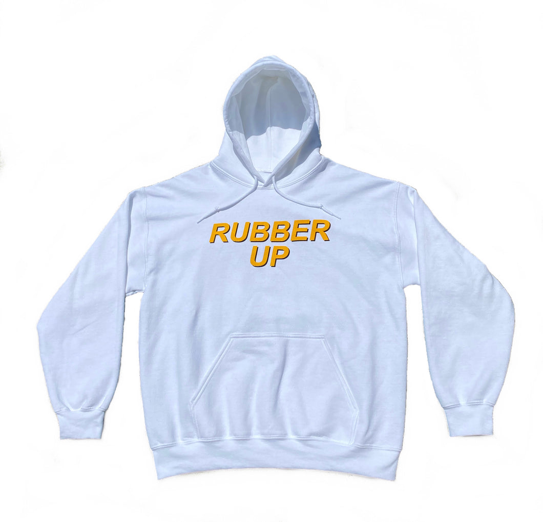 Rubber Up White Hoodie